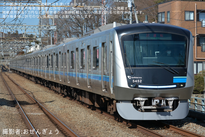 【小田急】5000形5052F(5052×10)車輪交換試運転