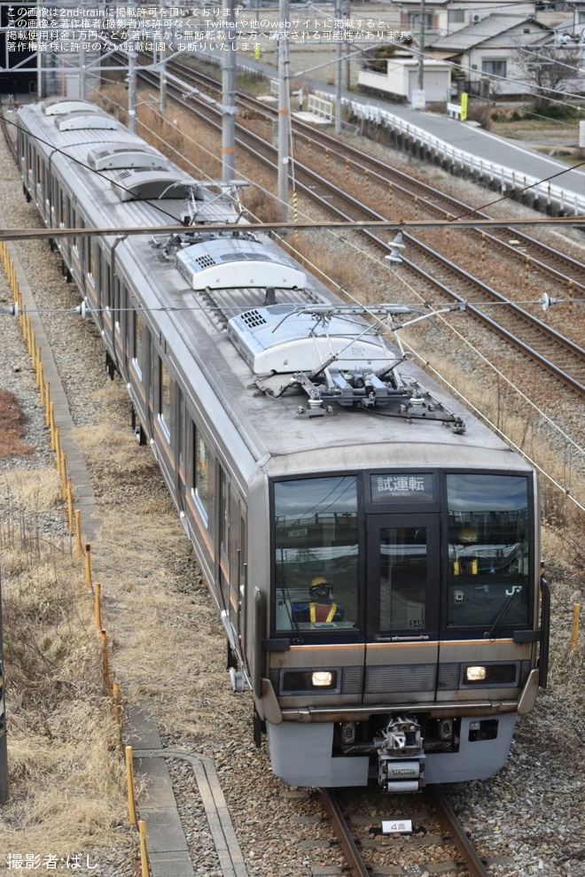 【JR西】207系S46編成網干総合車両所出場に向けた構内試運転