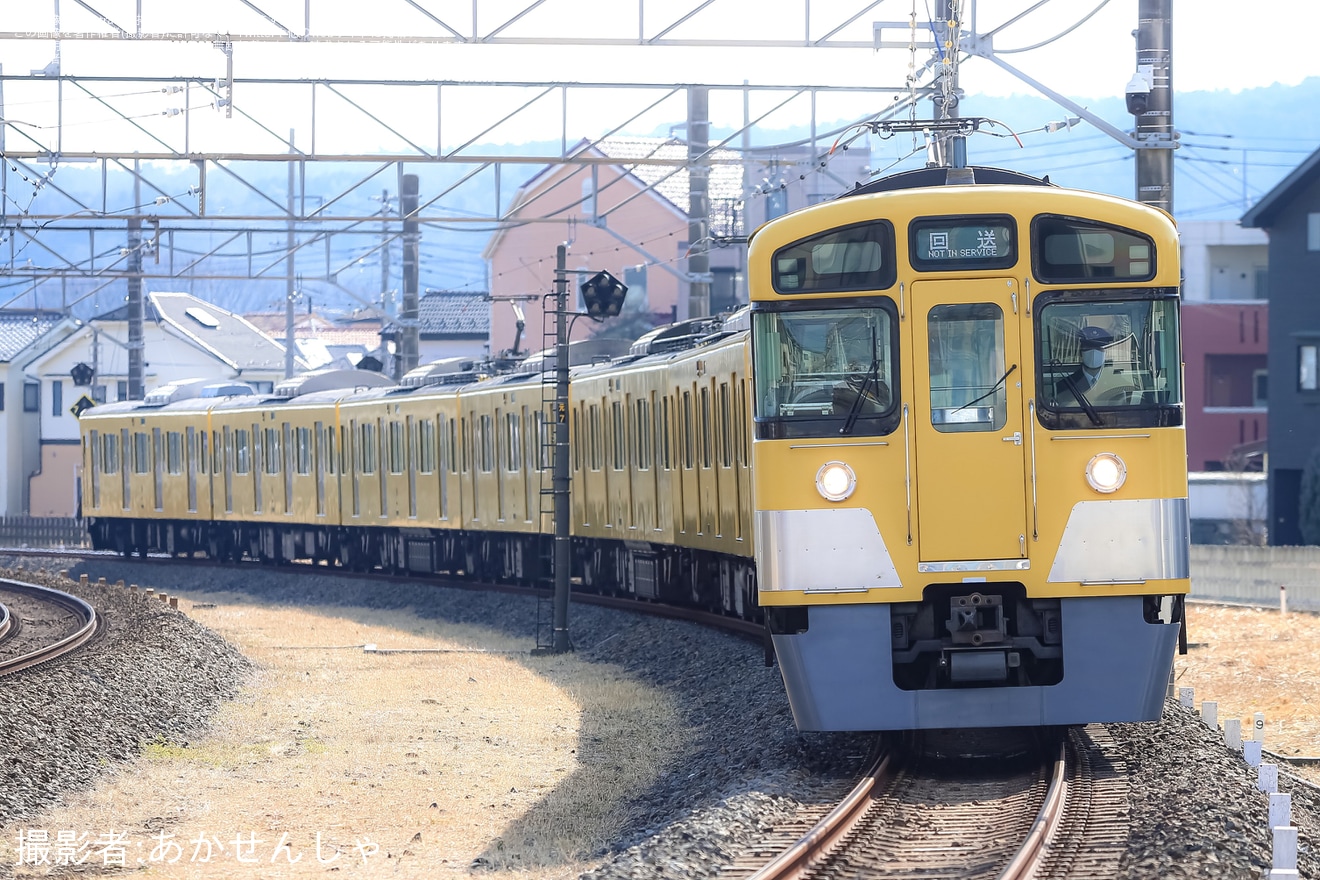 【西武】2000系2083F横瀬車両基地へ廃車回送の拡大写真