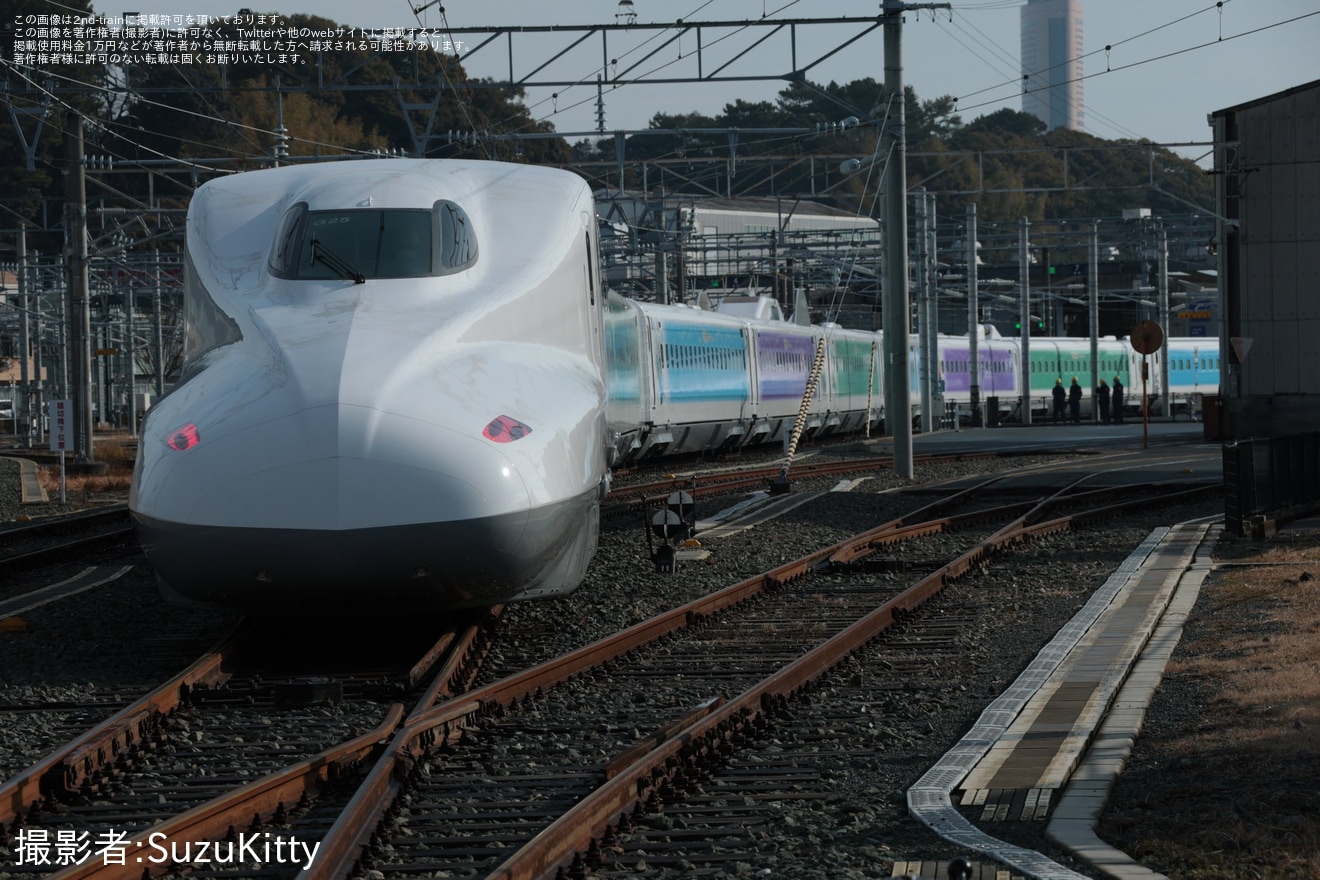 【JR海】「Wonderful Dreams Shinkansen」ラッピングが構内試運転の拡大写真