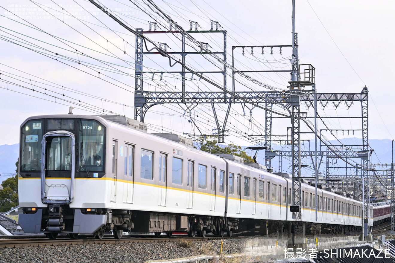 【近鉄】9820系 EH24五位堂検修車庫入場回送の拡大写真