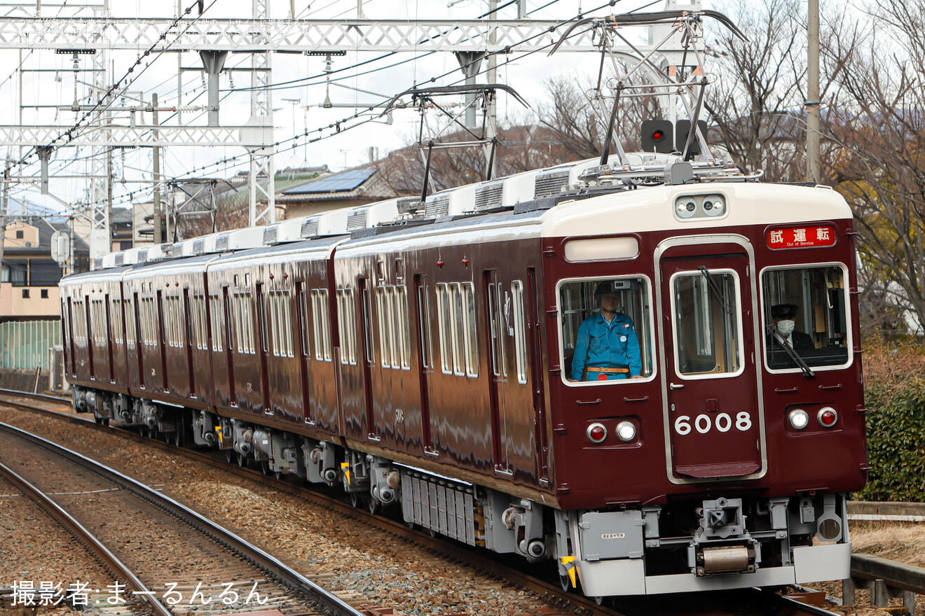 【阪急】6000系6008F正雀工場出場試運転の拡大写真