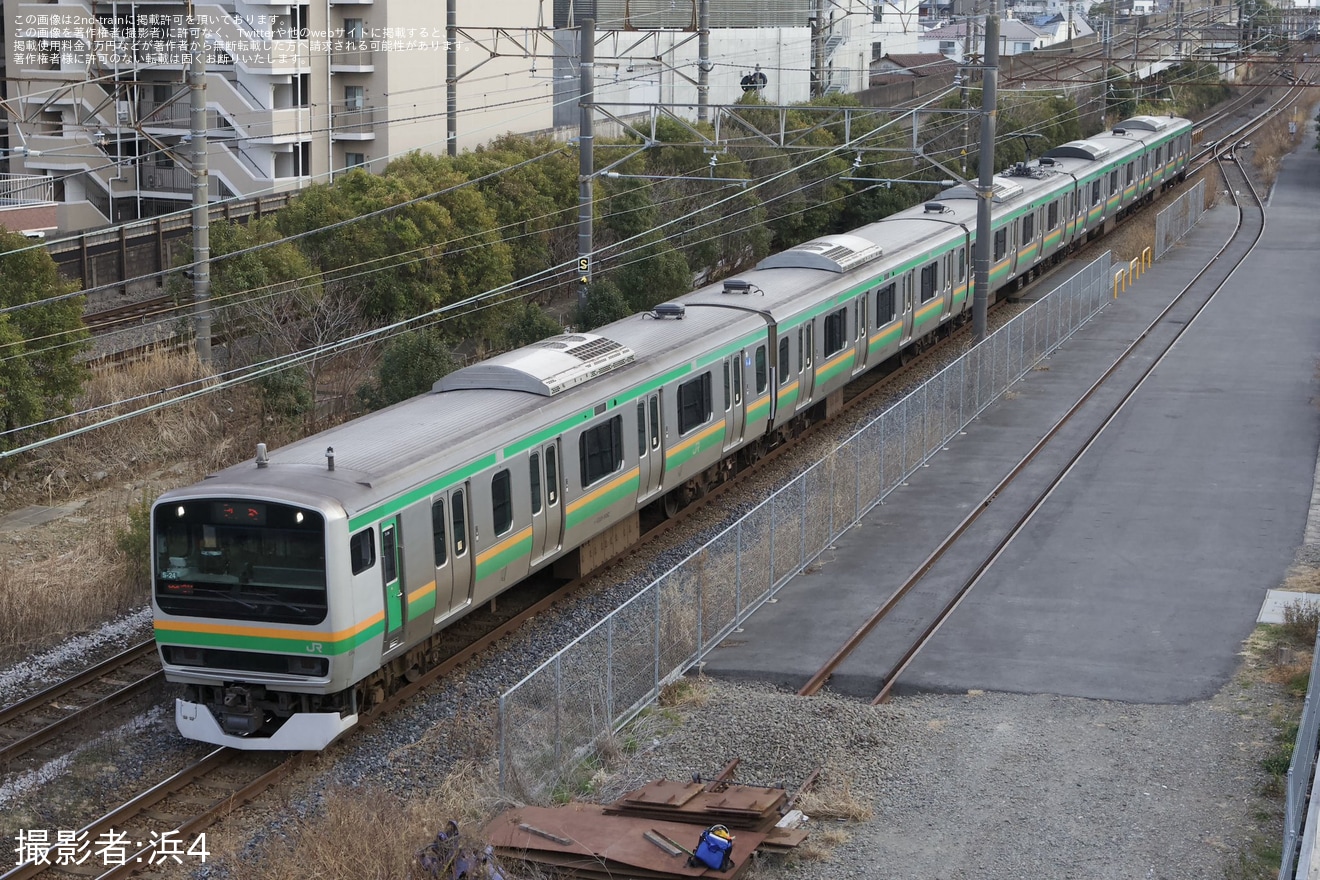 【JR東】 E231系コツS-24編成東京総合車両センター入場回送の拡大写真