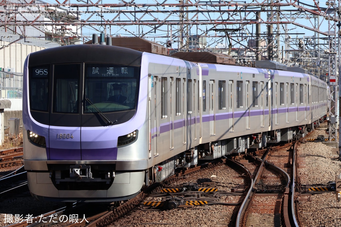 【メトロ】18000系18104F鷺沼工場出場試運転の拡大写真