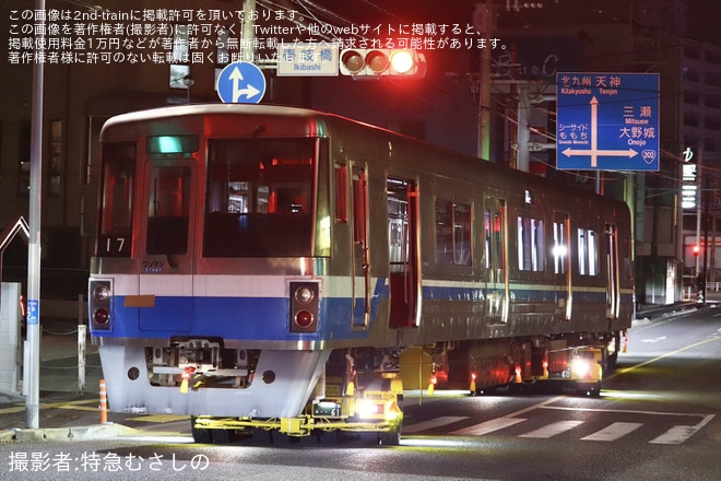 【福市交】1000N系17編成が廃車のため姪浜車両基地から陸送