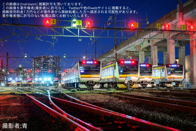 【JR東】「輝く夜の車両センター撮影会 in 鎌倉車両センター中原支所」開催を鎌倉車両センター中原支所で撮影した写真