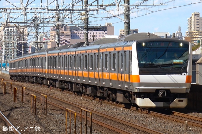 【JR東】E233系トタH55編成 幕張車両センターへ回送を不明で撮影した写真