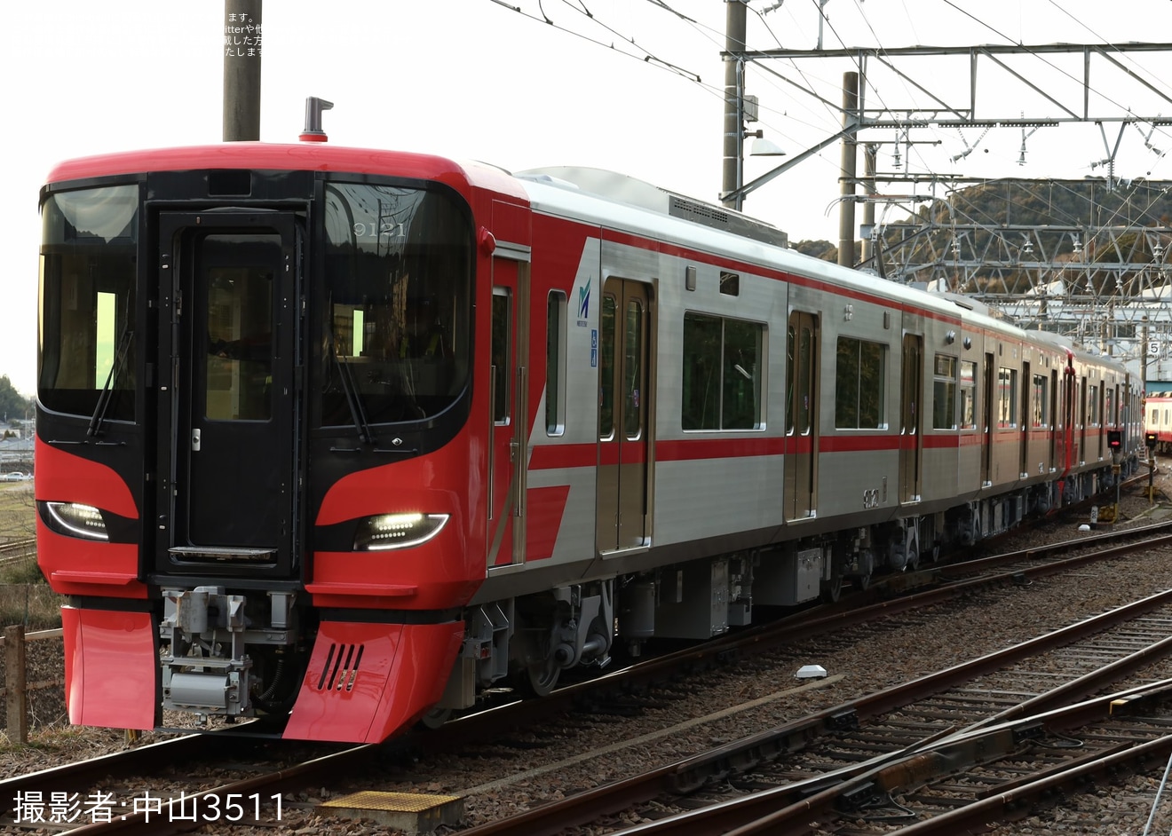 【名鉄】9100系9121Fの車載カメラが取り外しの拡大写真