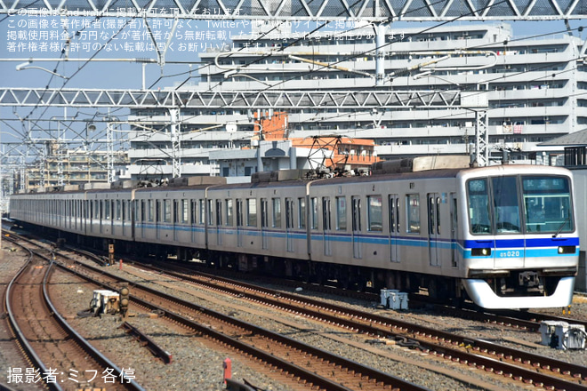 【メトロ】05系05-120F TASC調整試運転を原木中山駅で撮影した写真