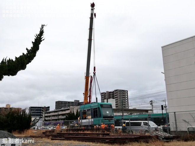 【広電】5000形5007号「グリーンムーバー」が廃車陸送
