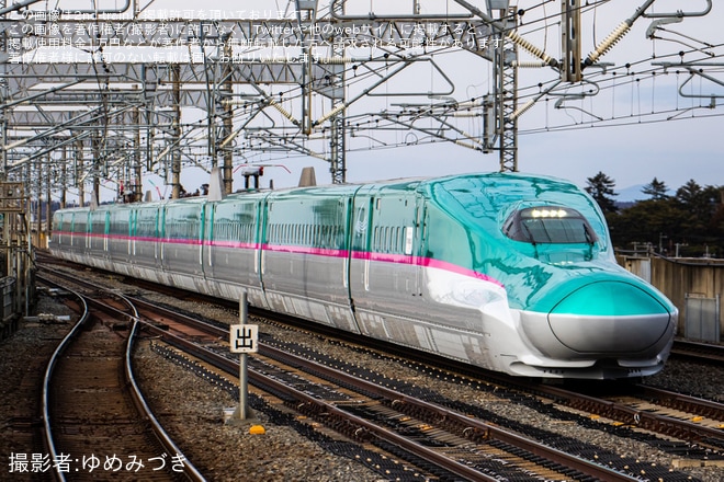 【JR東】E5系U1編成新幹線総合車両センター出場北上試運転(202503)を不明で撮影した写真