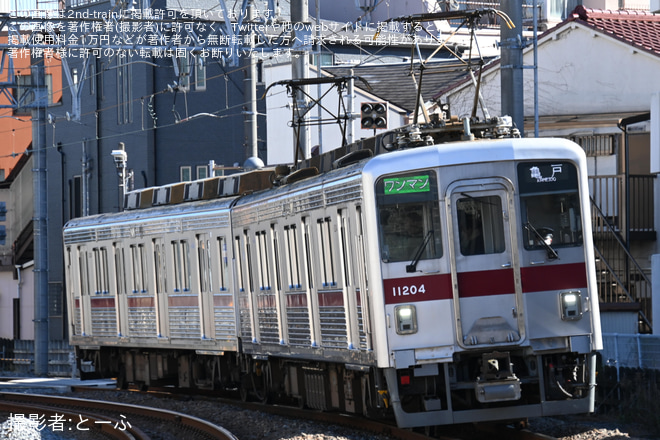 【東武】10000系11204Fが亀戸線での営業運転を開始を亀戸～亀戸水神間で撮影した写真