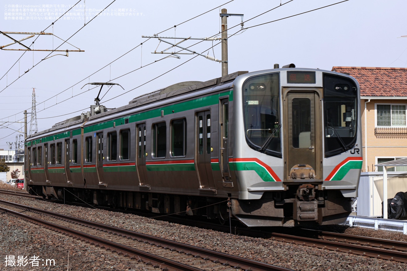 【JR東】E721系0番台P-24編成郡山総合車両センター入場回送の拡大写真