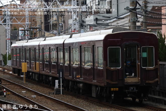 【阪急】9300系9301Fが正雀車庫にて構内入換を正雀駅で撮影した写真