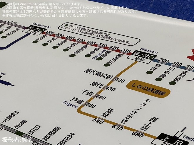 【JR東】長野エリアがSuica対応になることに伴う新しい運賃表への張り替え