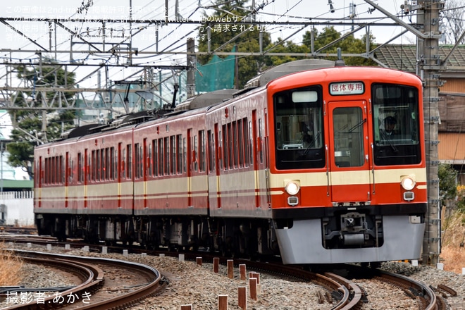 【西武】「西武鉄道赤い4000系×関東バス3扉車撮影会」開催に伴い4000系4017Fが拝島線で運転