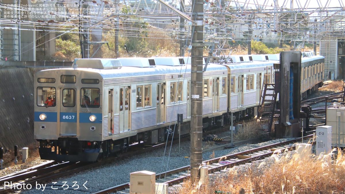 東急】8500系8637Fが長津田検車区で自走にて構内移動 |2nd-train鉄道