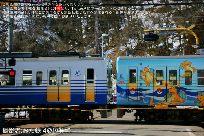 【えちぜん】落石と衝突した「えちぜん鉄道カイリュートレイン」ラッピング編成が救援回送