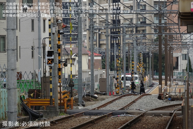 【都営】東池袋四丁目〜向原間の内1本が線路切り替え工事完了