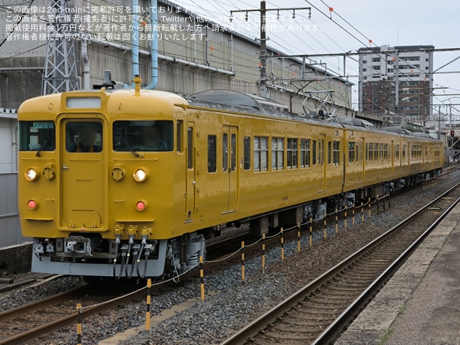 【JR西】115系中セキN-21編成下関総合車両所本所構内試運転