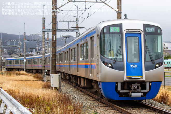 【西鉄】3000形3120Fの行先方向幕がフルカラーLED化を西鉄五条～西鉄二日市間で撮影した写真