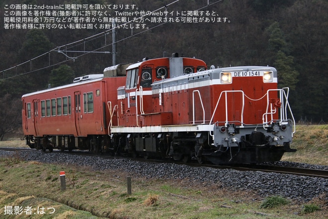 【JR西】キハ47-27後藤総合車両所本所入場配給を不明で撮影した写真