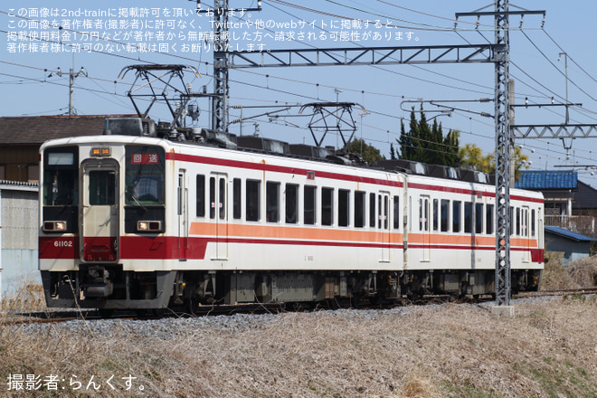 【野岩】6050系61102F 南栗橋工場入場を静和～藤岡間で撮影した写真