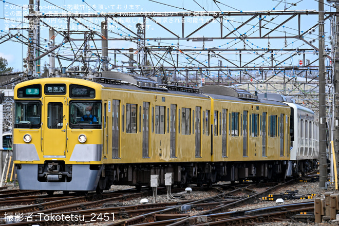 【西武】2000系2461Fが8000系8103F2両(クハ8103+モハ8203)を牽引＆後押しして入換を実施