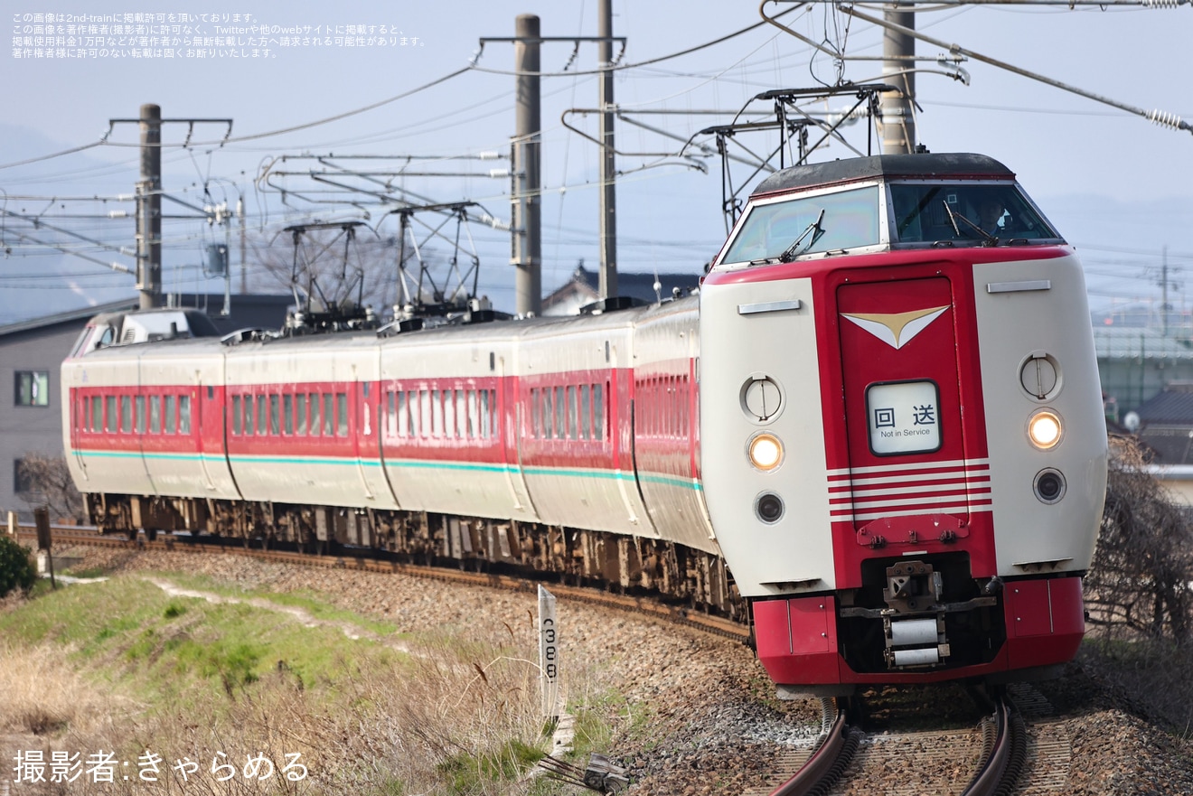 【JR西】最後に残った381系が後藤総合車両所本所へ廃車回送の拡大写真