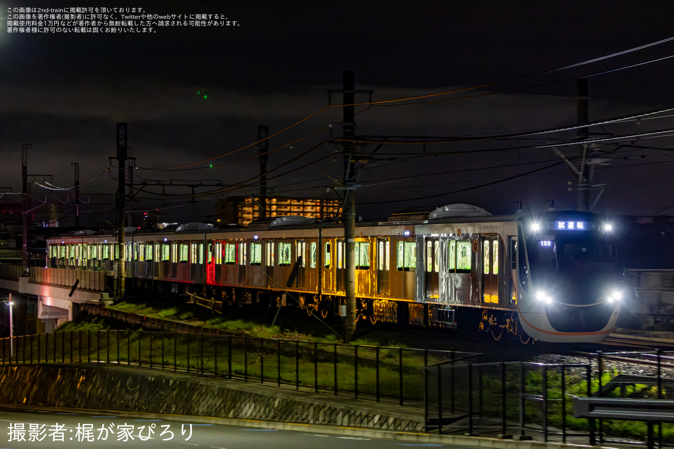 【東急】5両編成の6020系6151Fが終電後に試運転の拡大写真