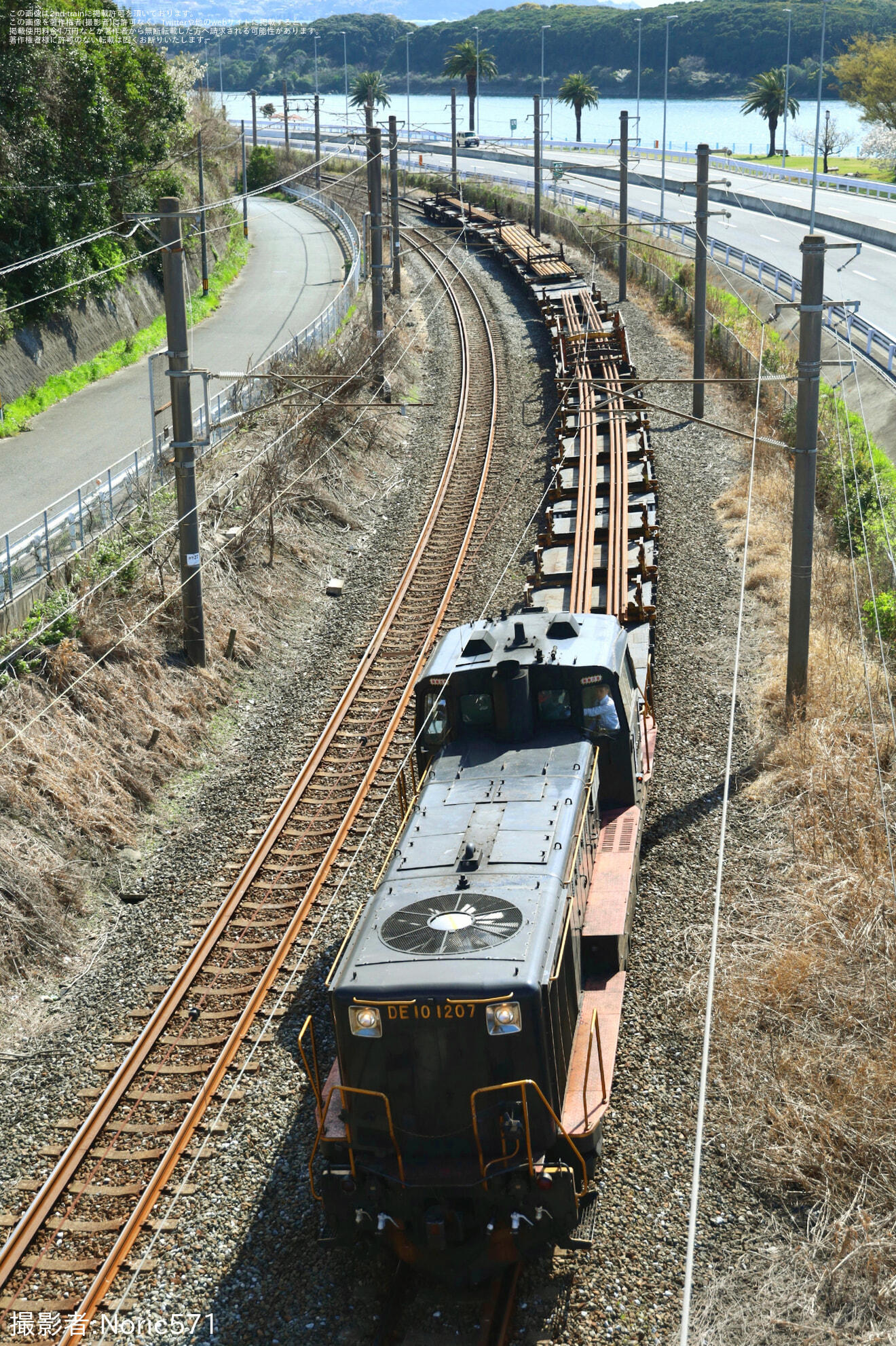 【JR九】チキ6000を使用した門司港転回柳ケ浦・宇佐工臨の拡大写真