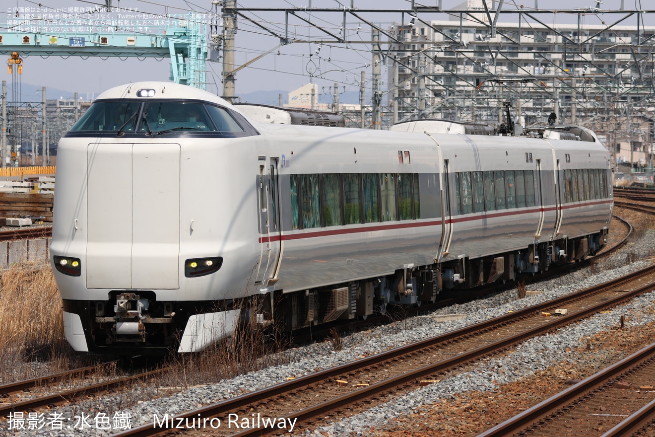 【JR西】287系FC05編成吹田総合車両所本所出場試運転の拡大写真