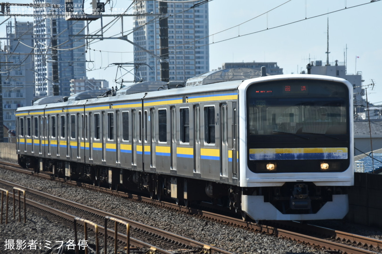 【JR東】209系マリC422編成 大宮総合車両センター出場の拡大写真
