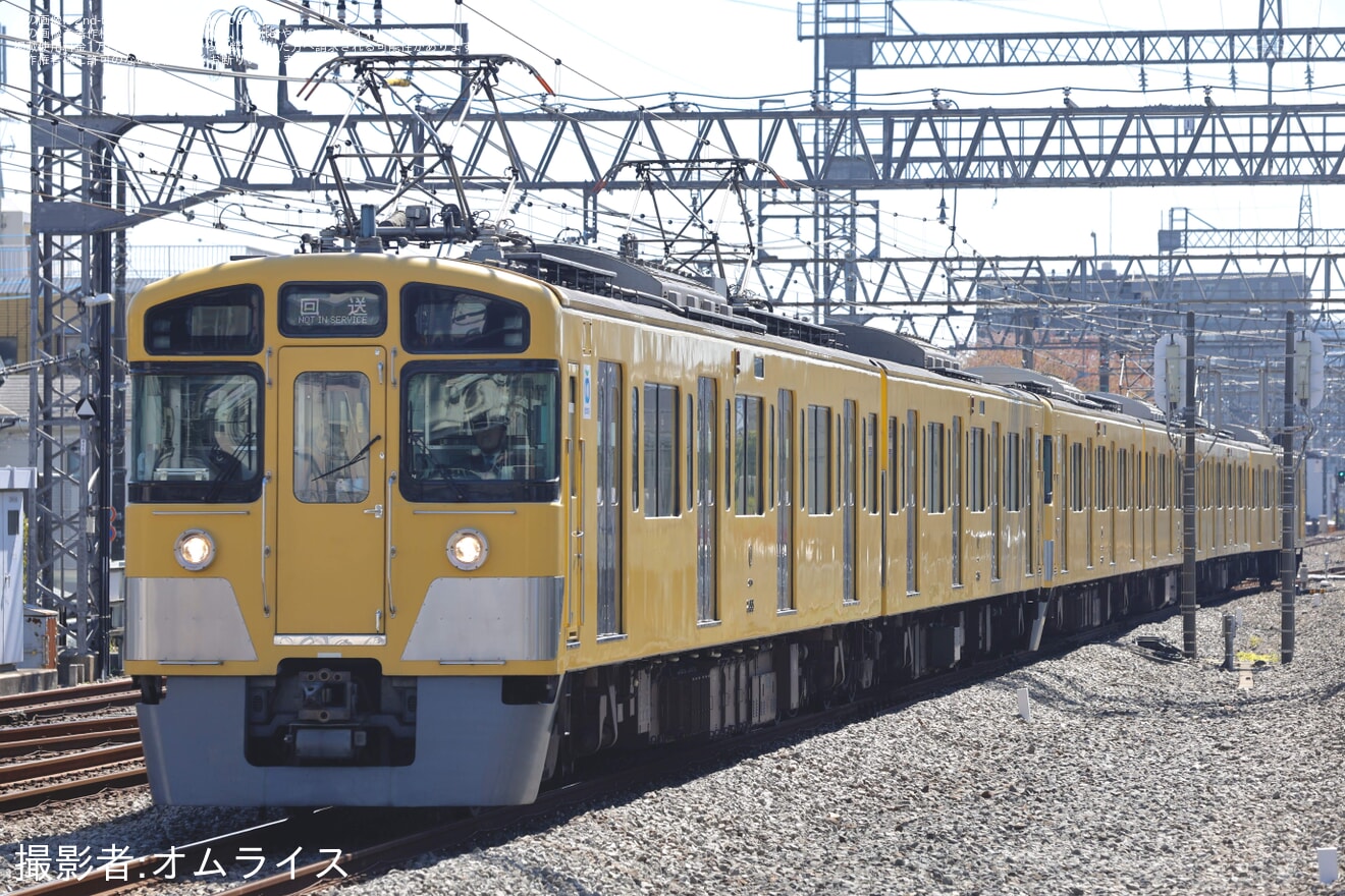 【西武】2000系2539F+2455F 武蔵丘車両検修場入場回送の拡大写真