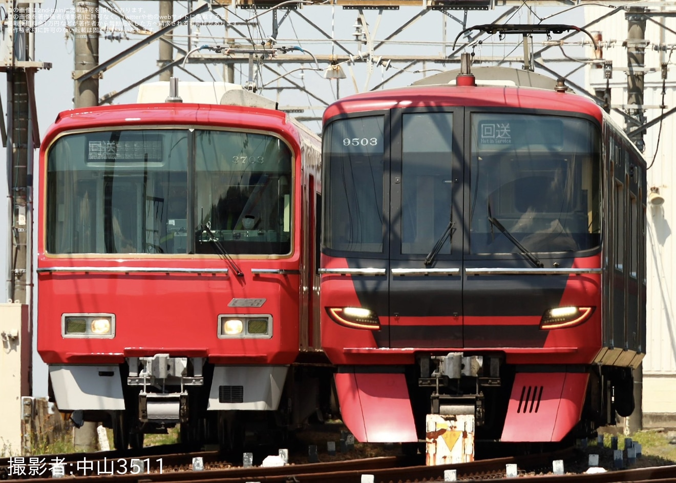【名鉄】3700系3703F舞木検査場出場試運転 の拡大写真
