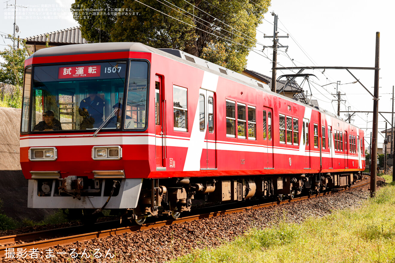 【遠鉄】1000形1007F 車輪削正完了に伴う西鹿島出場試運転の拡大写真