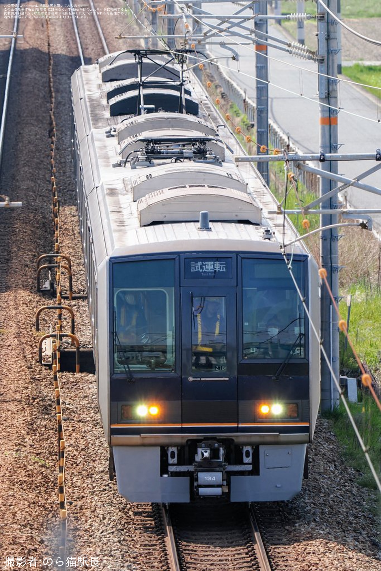 【JR西】207系Z18編成網干総合車両所本所出場に向けた構内試運転の拡大写真