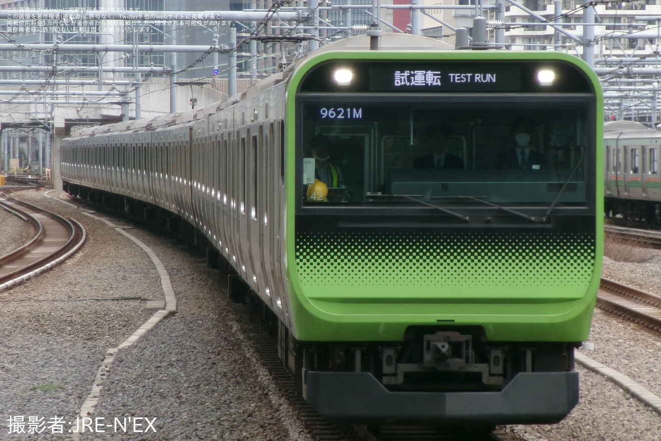 【JR東】田町駅付近線路切替工事に伴う確認試運転の拡大写真