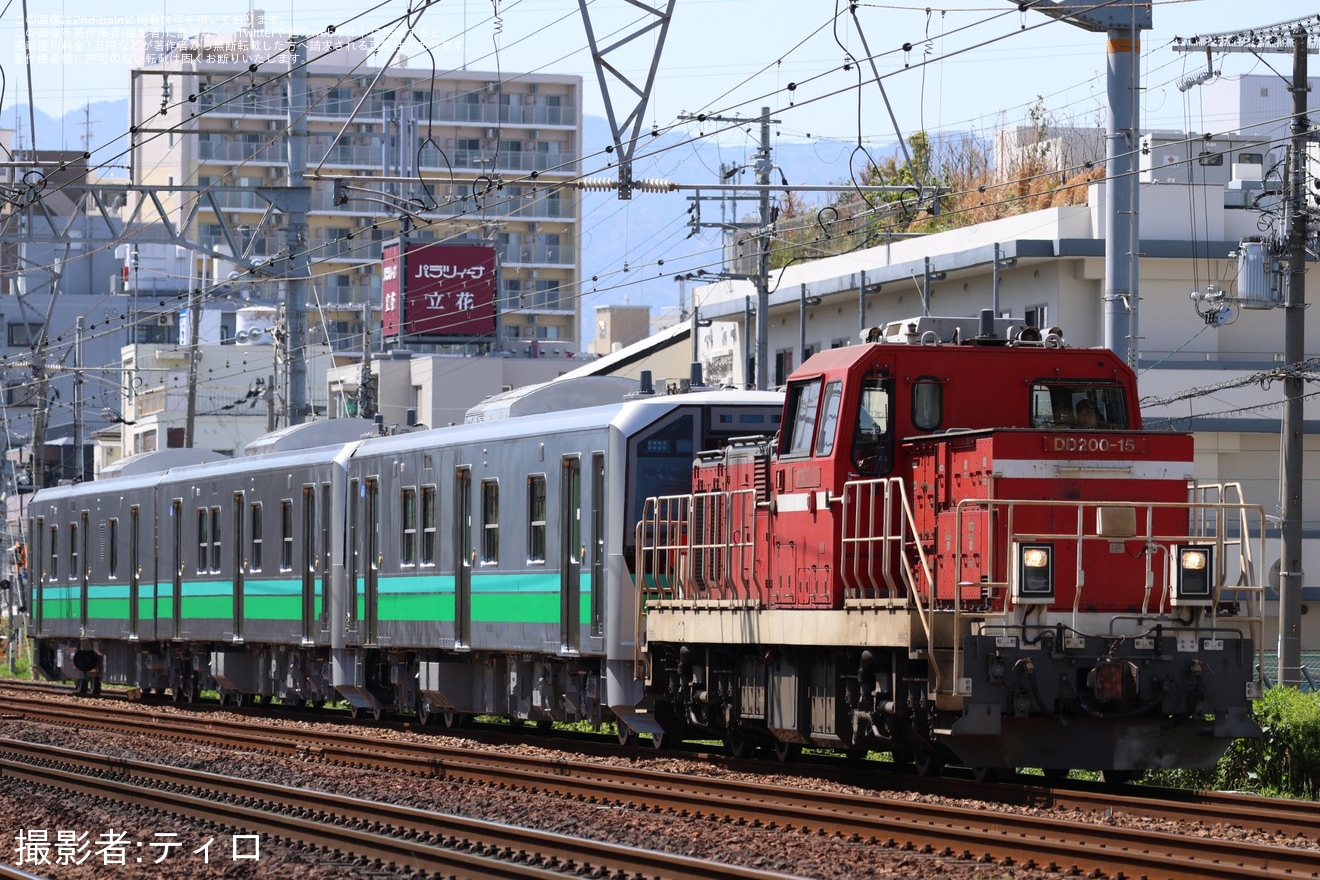 【JR東】HB-E220系3両(HB-E220-1+HB-E221-1+HB-E222-1)川崎車両出場甲種輸送の拡大写真