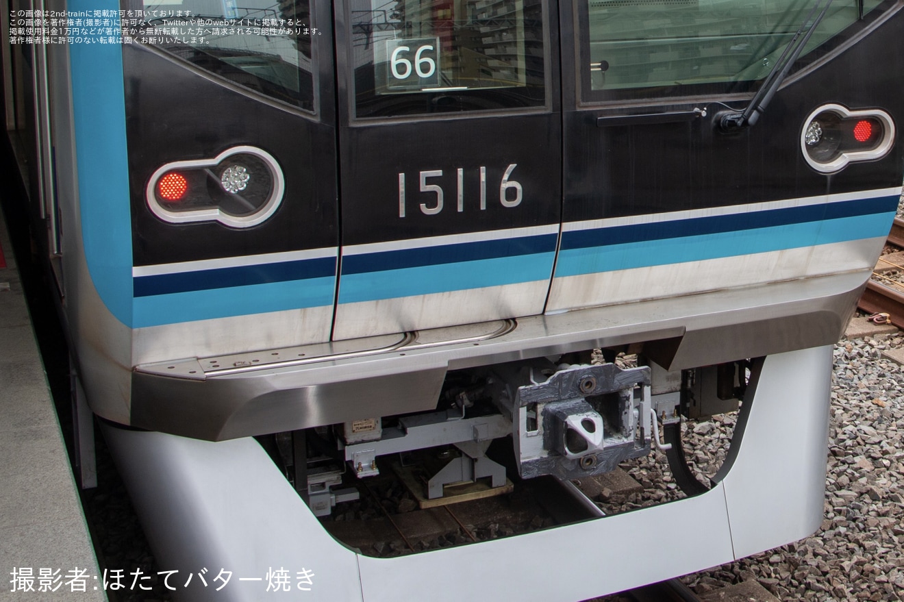 【メトロ】15000系15116F深川工場出場試運転の拡大写真