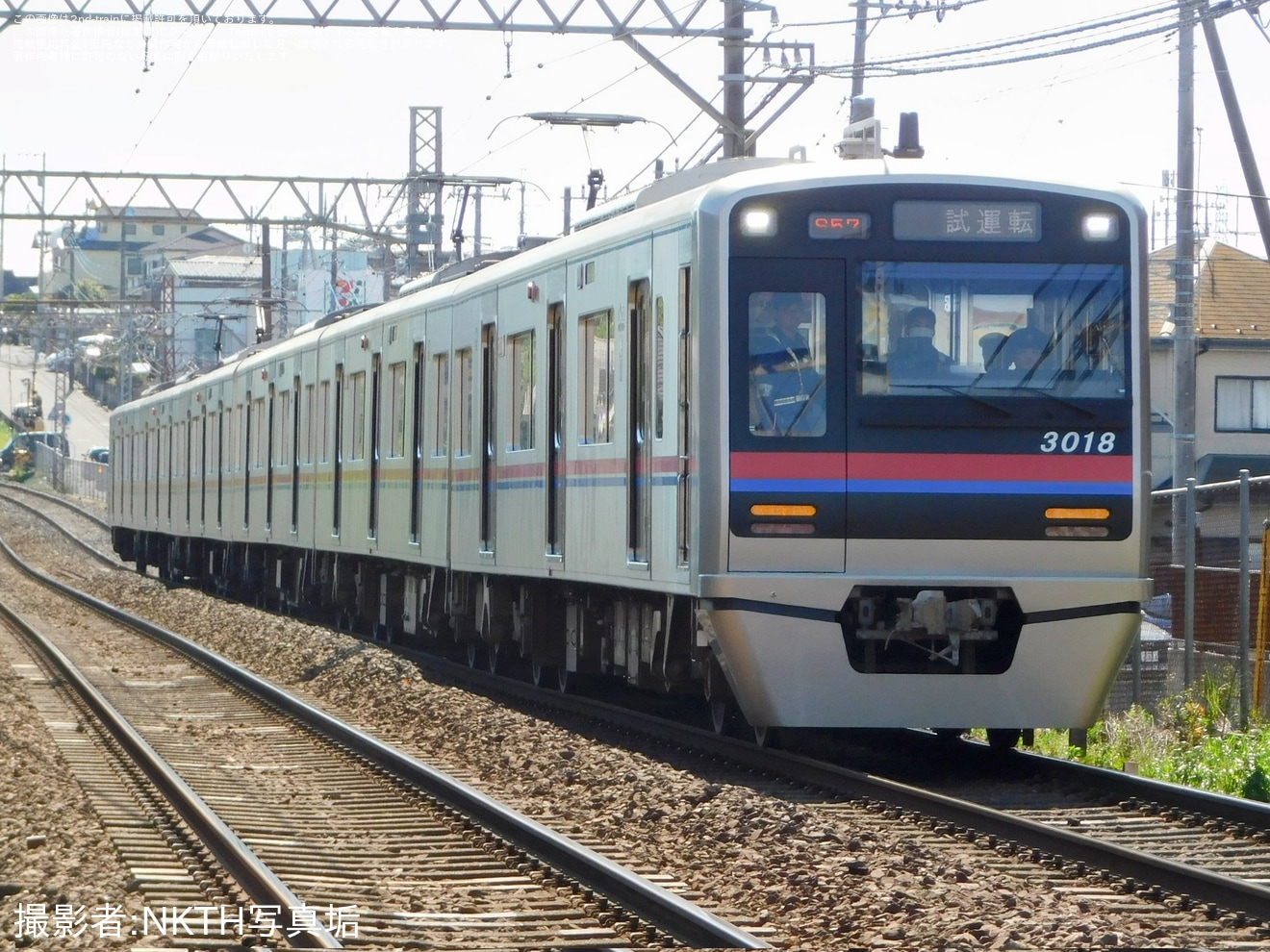 【京成】3000形3018編成宗吾車両基地出場試運転の拡大写真