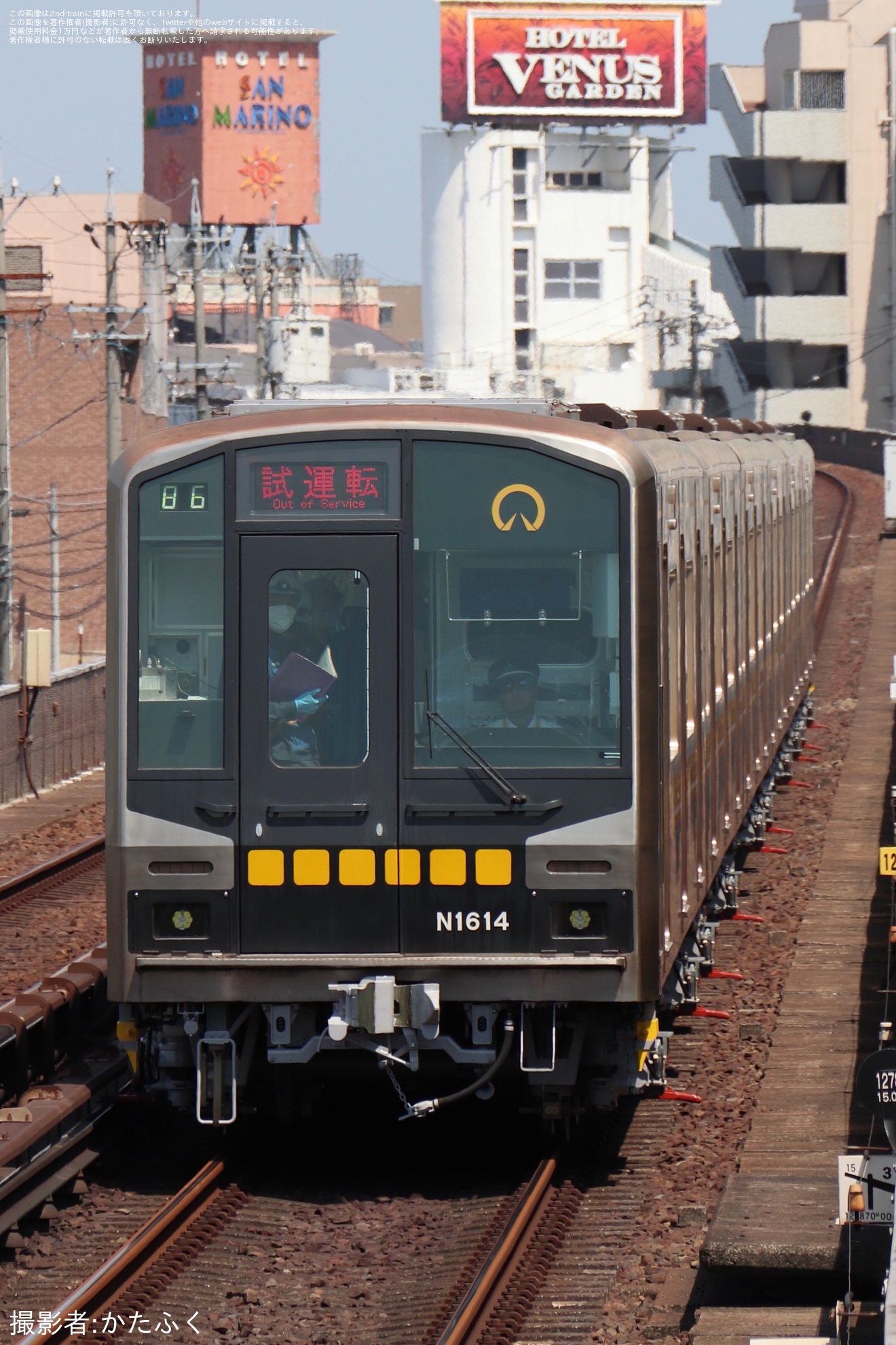 【名市交】N1000形N1114H藤が丘工場出場試運転の拡大写真