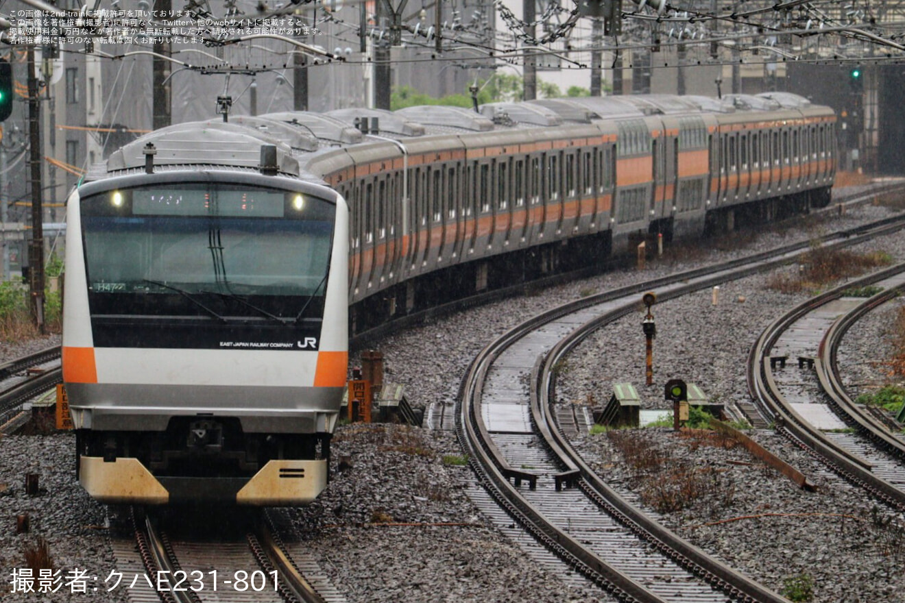 【JR東】E233系トタH47編成東京総合車両センター出場回送の拡大写真