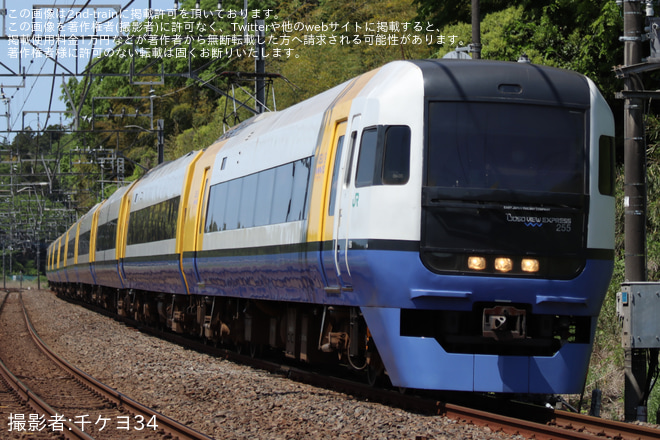 【JR東】255系を使用した「しおさい81号・82号」を運行を四街道～物井間で撮影した写真