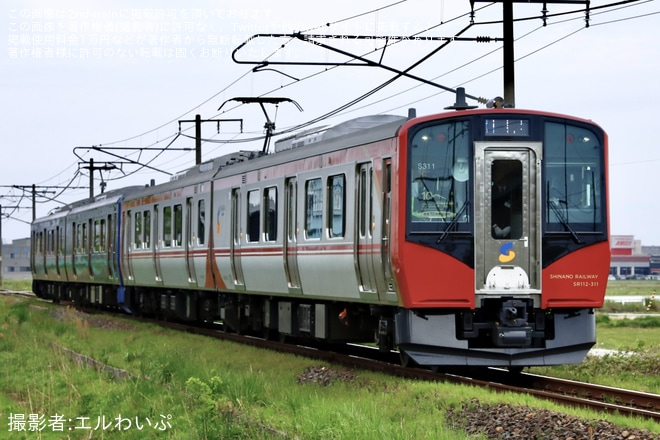 【しな鉄】「北しなの線『開業10周年記念号』」乗車ツアーが催行を不明で撮影した写真