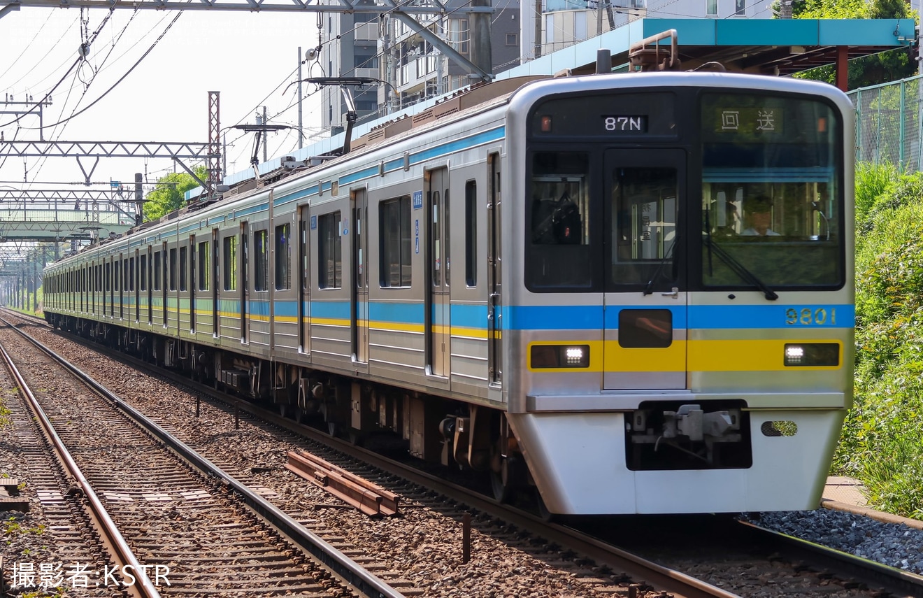【北総】9800形9808編成宗吾車両基地入場回送(202505)の拡大写真