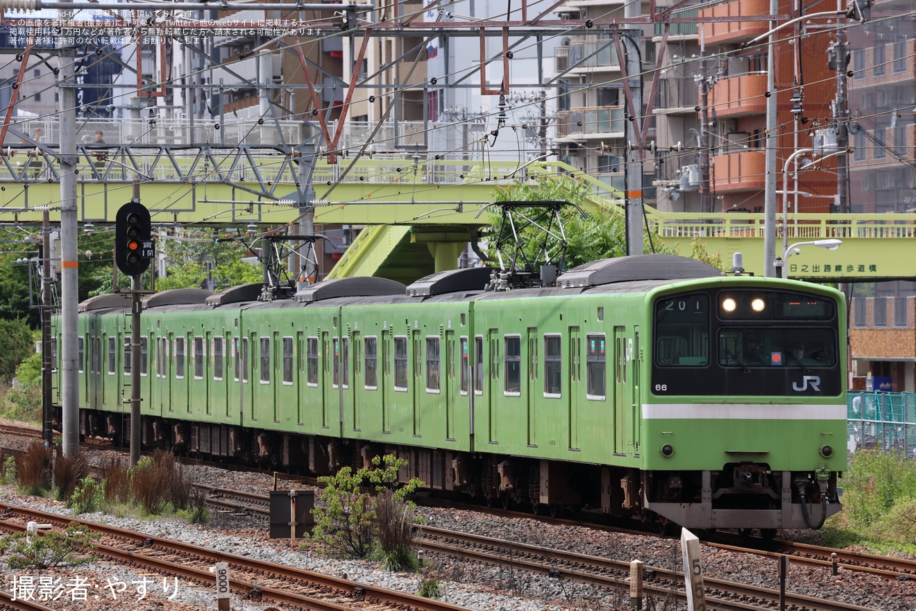 【JR西】201系ND602編成廃車回送の拡大写真