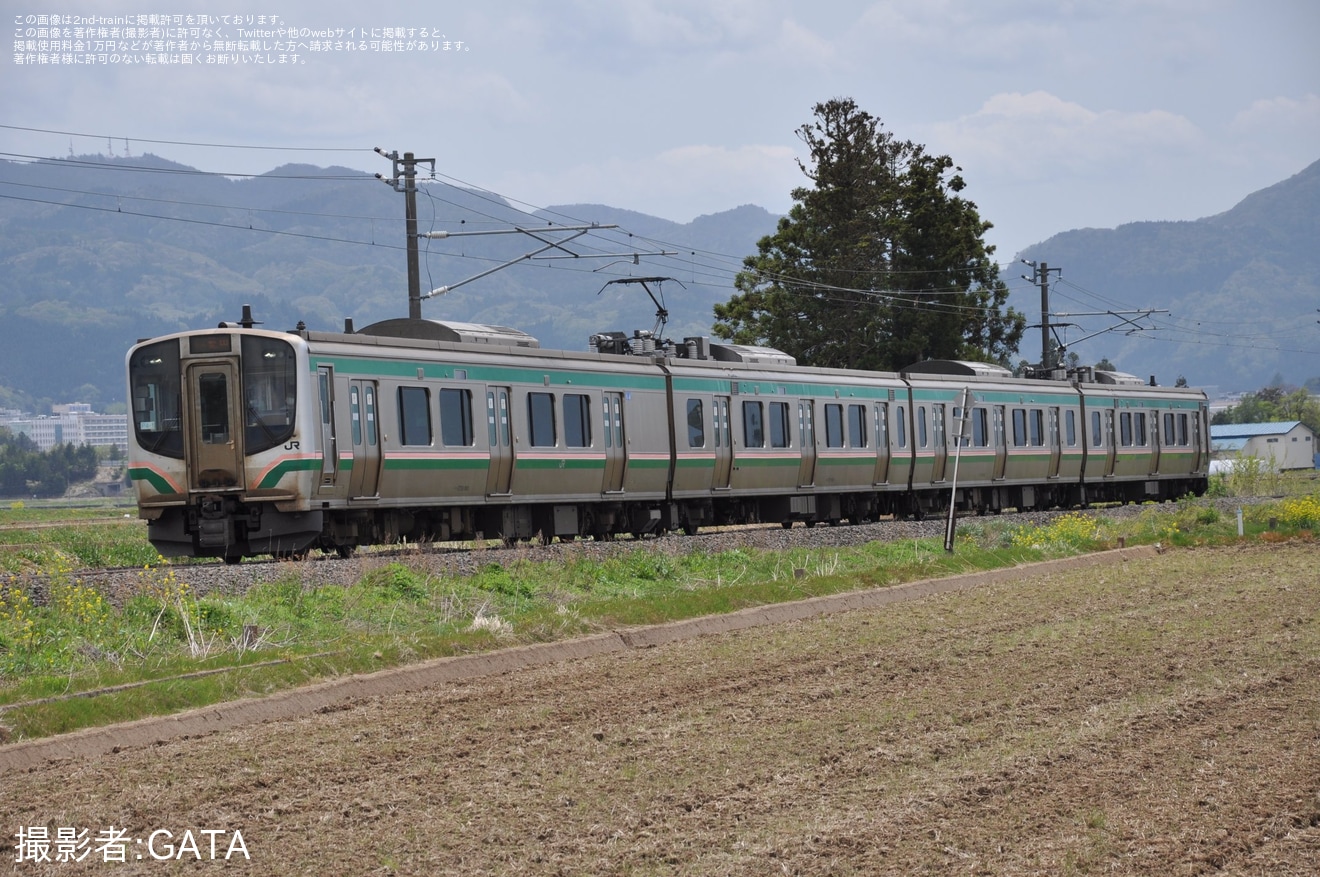 【JR東】E721系1000番台P4-1編成が磐越西線の運用を代走の拡大写真
