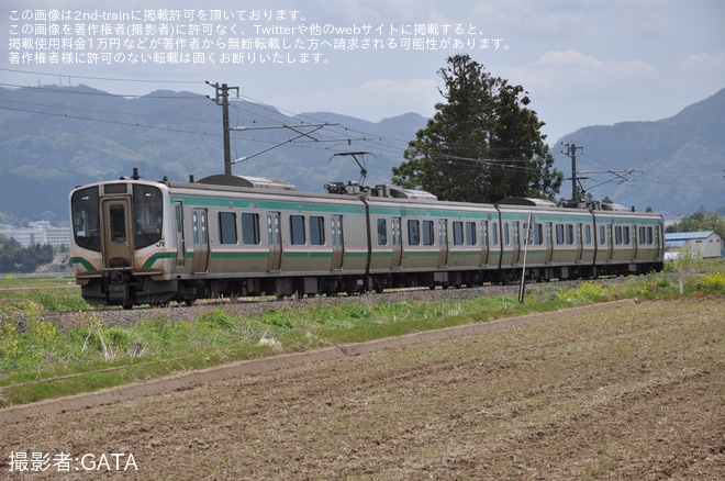 【JR東】E721系1000番台P4-1編成が磐越西線の運用を代走