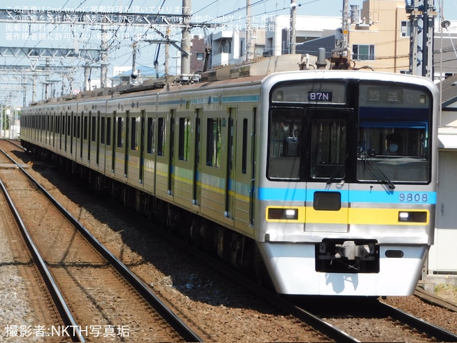 【北総】9800形9808編成 宗吾車両基地場出場回送(202505)を不明で撮影した写真